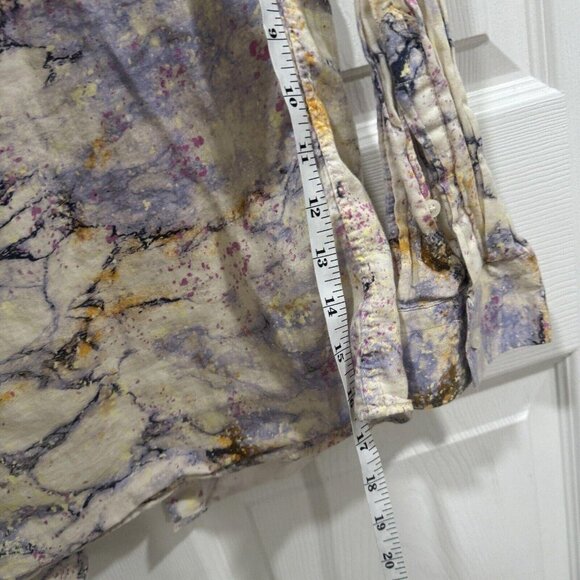 Women’s Zara Medium M Multicolor Button Up Slim Fit Design - Picture 7 of 9